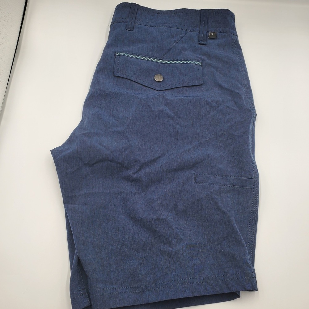 7 Diamonds Velocity Performance Shorts Mens 32 Navy Blue Heathered Hybrid